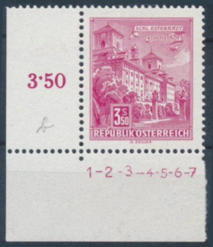 Briefmarke mit Symbolzahl(en)